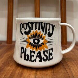 Anthropologie Dazey LA Positivity Please Mug Cup Coffee Mug Cup Tea Cup